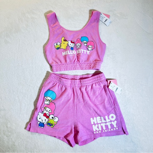 Hello Kitty Pink Tank and Shorts Set - Picture 2 of 6
